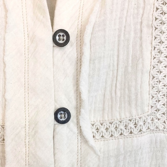 FREE PEOPLE We The Free Ranch Wash Oversized Shirt in Ivory - Picture 10 of 15